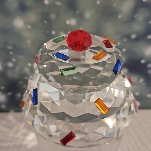 Oleg Cassini crystal sprinkle cupcake paperweight decor Holiday Celebrate Party - Picture 6 of 8